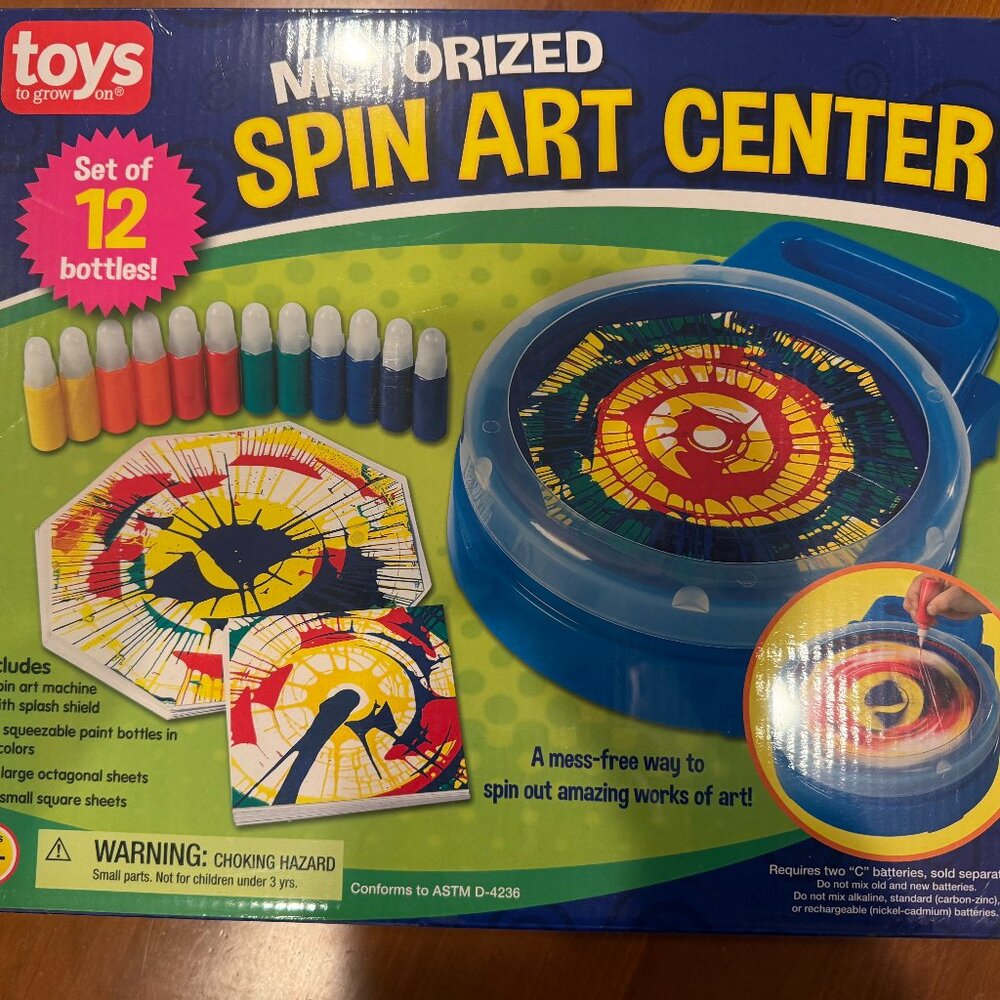 NWT TOYS TO GROW ON MOTORIZED SPIN ART CENTER [NEW IN BOX-UNOPENED]